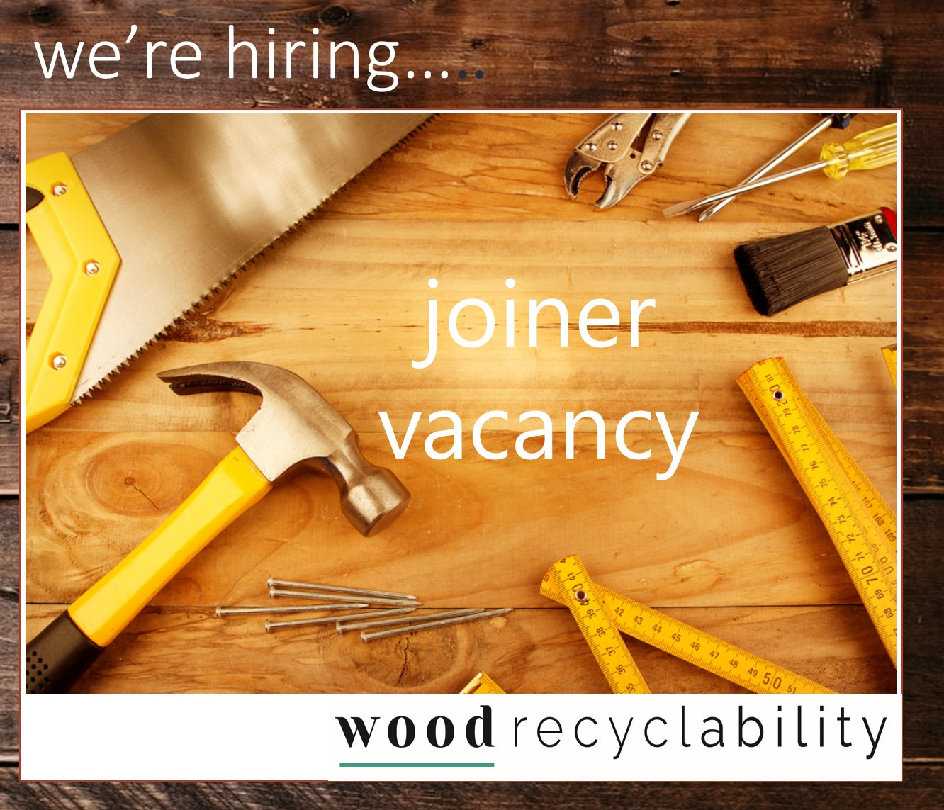 We're Hiring a Joiner!